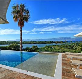 8 Bedroom villa with pool & seaview, near Acharavi, sleeps 16-18